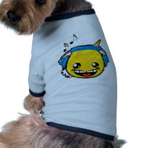 het gezicht van muzieksmiley dieren shirt