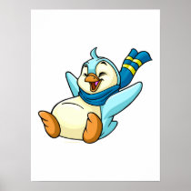 Het glijden blauwe Bruce posters