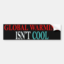 Het globale Verwarmen is de geen Koele Sticker van Bumperstickers