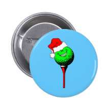 Het golf van Kerstmis Speldbuttons