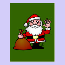 Het golven van de Kerstman briefkaarten