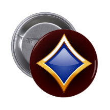 HET GOUD ONTWIERP BLAUWE DIAMANT BUTTON