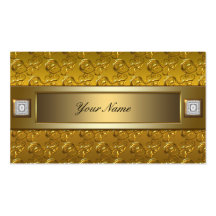 Het goud op Gouden Elegante Werveling bloeit Luxue Visitekaart Sjablonen