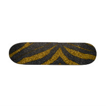 Het goud schittert Gestreepte Strepen Skate Deck
