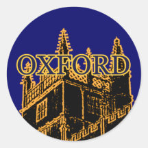 Het Goud van de Spiralen van de Bouw van Oxford En Stickers