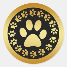 HET GOUDEN EN ZWARTE PRINT VAN DE POOT STICKER