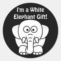 Het grappige Cadeau van Kerstmis: De echte Witte G Ronde Stickers