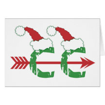 Het grappige Lopen van het Land van Kerstmis Dwars Wenskaarten