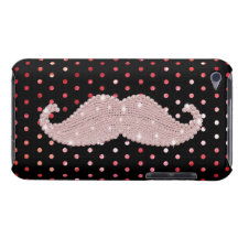 Het grappige Patroon van de Stippen van de Snor Gi Barely There iPod Case