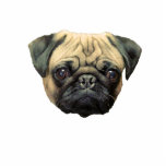 Het grappige Pug Beeldhouwwerk Keychain van de Fot fotobeeldjes