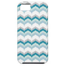 Het groene & Blauwe Patroon van de Chevron van Tin iPhone 5 Case
