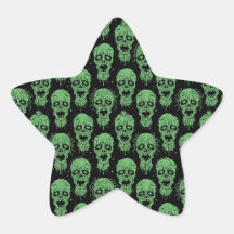 Het groene en Zwarte Patroon van de Apocalyps van  Sticker