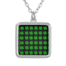 Het groene Ierse ontwerp van de Klaver van Vier Bl Gepersonaliseerde Ketting