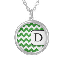 Het groene Ketting van het Monogram van de Chevron