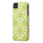 Het groene Patroon van het Damast iPhone 4 Hoesjes