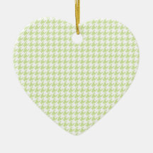 Het groene patroon van Houndstooth - girly Kerstboom Ornamenten