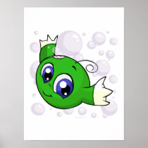 Het groene swishing Kiko door Meer Kiko posters