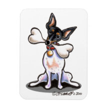 Het Grote Been van Terrier van de Rat van Tricolor Vinyl Magneet