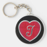 Het Hart Keychain van de robijn en van het Onyx Sleutelhanger
