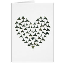 Het Hart Notecard van de Tand van de haai Kaart