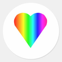Het Hart van de regenboog Ronde Sticker