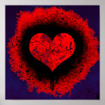 Het Hart van Grunge Print