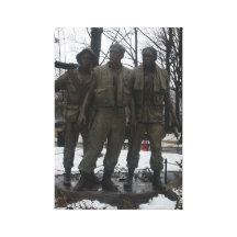 Het HerdenkingsStandbeeld van Vietnam Stretched Canvas Afdrukken