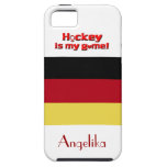 Het hockey is mijn spel! - Duitse vlag+Naam iPhone 5 Cases