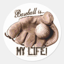 Het honkbal is… Mijn Leven! De Sticker van de hand