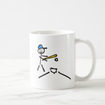 Het Honkbal van het Man van de stok Koffie Bekers