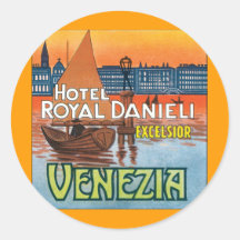 Het Hotel Koninklijke Danieli van Venezia Ronde Stickers