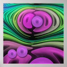 Het houden van elkaar, abstract fractal poster