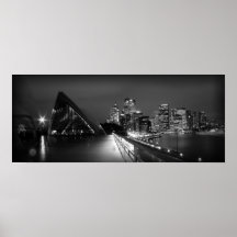 Het Huis van de Opera van Sydney bij Nacht Print