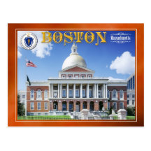 Het Huis van de Staat van Massachusetts in Boston Wenskaart