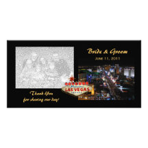 Het Huwelijk van Las Vegas dankt u de Kaarten van  Fotokaart