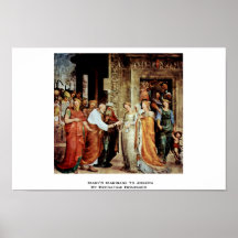 Het Huwelijk van Mary aan Joseph door Beccafumi Do Afdruk