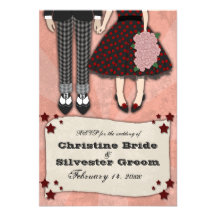Het Huwelijk van Rockabilly, rsvp Gepersonaliseerde Uitnodigingen