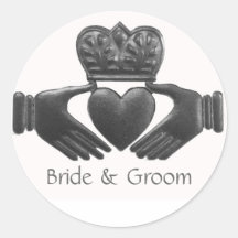 Het Ierse Symbool van de Liefde Claddagh Stickers