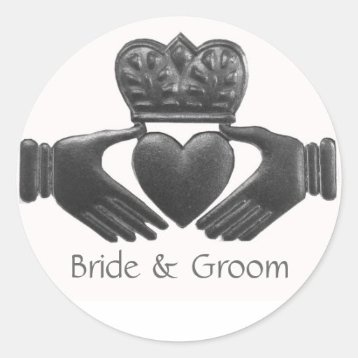 Het Ierse Symbool van de Liefde Claddagh Stickers