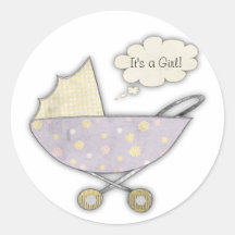 Het is een Sticker van de Wandelwagen van het Baby