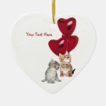Het katje is het Ornament van de Valentijnsdag van