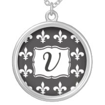 Het Ketting van het monogram - Fleur DE Lis Brief 