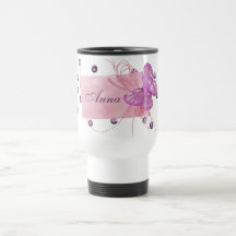 Het klantgerichte Mooie Roze Ontwerp van de Vlinde Mok