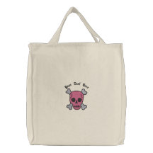 Het klantgerichte Roze Schedel en Bolsa van Gekrui Geborduurde Boodschappentas