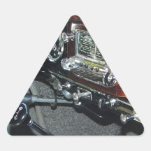 Het klassieke dashboard van Mercedes Driehoekvormige Sticker