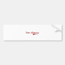 Het Klassieke Ontwerp van San Marcos Californië Bumpersticker