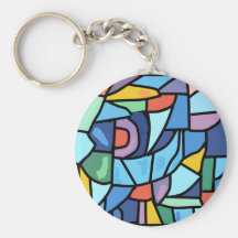 Het kleurrijke Effect van het Glas van de Vlek Sleutel Hanger