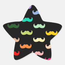 Het kleurrijke patroon van de Snor van de Regenboo Ster Sticker