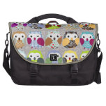 Het kleurrijke Patroon van de Uil commuterbag
