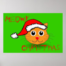 Het koele Poster van Kerstmis van Meowy van de Ker